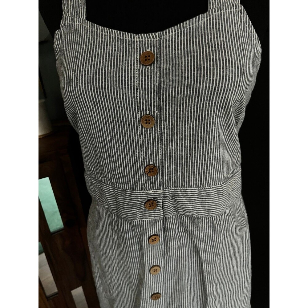 Aventura Sustainable Clothing Railroad stripe Sun dress Summer Overall Romper S - Picture 3 of 7